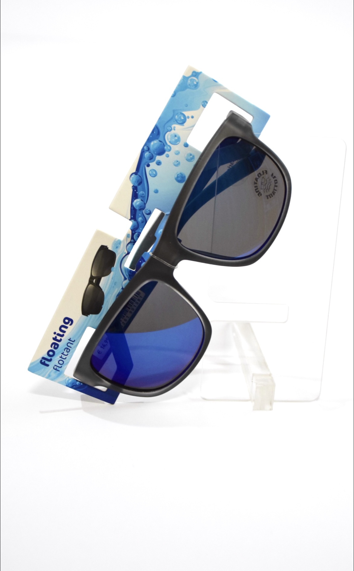 عینک وارداتی برند accessories فریم خاکستری لنز آبی جیوه ای